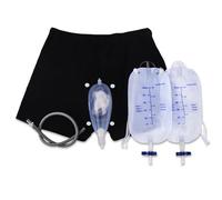 XJKLBYQ Wearable Urine Bag,Male Urinal Bag,Men's Incontinence Briefs Set,Incontinence Pants for Men,Reusable Portable Male Collection Bags Urinal System for Men Elderly/M