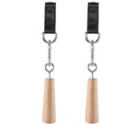 XJKLBYQ Wooden Pull Up Grips,Grip Strength Trainer,Atomic Rock Climbing Holds Training Set,Multipurpose Fat Grips for Chin up Bar, Kettlebell, Barbell Home Gym Workout 1.6x17 Inch