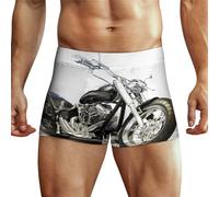 XJLAPWS Men's Underpants Motorcycle Underwear Stretch Boxer Briefs For Man