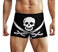 XJLAPWS Men's Underpants Pirate Skull Underwear Stretch Boxer Briefs For Man