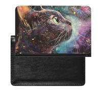 XJLAPWS Passport Cover Case Butterfly and Cat Pu Leather Passport Holder Cover with Card Slot