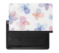XJLAPWS Passport Cover Case Cute Colorful Floral Flowers Pattern Pu Leather Passport Holder Cover with Card Slot