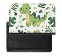 XJLAPWS Passport Cover Case Cute Dinosaurs Pu Leather Passport Holder Cover with Card Slot
