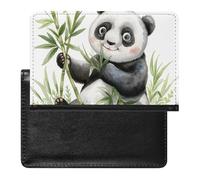 XJLAPWS Passport Cover Case Cute Panda Pu Leather Passport Holder Cover with Card Slot