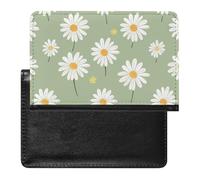 XJLAPWS Passport Cover Case Daisy Blossom Floral Flowers Pu Leather Passport Holder Cover with Card Slot