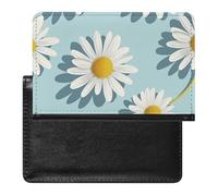 XJLAPWS Passport Cover Case Daisy Flowers Pu Leather Passport Holder Cover with Card Slot