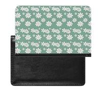 XJLAPWS Passport Cover Case Daisy Flowers White Pu Leather Passport Holder Cover with Card Slot