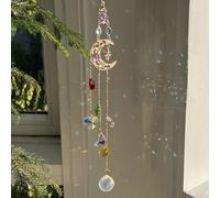 XJLyaya Crystal Prism Suncatcher Pendants, Rainbow Crystal Window Decoration, Perfect for Home Garden Christmas Day Party Wedding