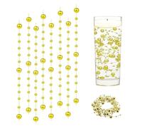 XJLyaya Ruban Perles de, 1.2 m 24 Pcs Garlands de Perles Artificielles, Ruban Avec Pearl, Chaîne Perle Avec Ligne Pêche, Convient Pour les Bougies Flottantes, Faites à la Main, Mariage (Gold)