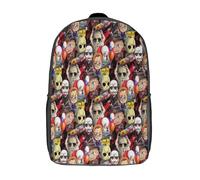 XJmoney 17 Inch Horror Character Poster Backpacks Kids School Backpack School Bag 3D Printed School Bag for Boys Elementary And Middle School Students
