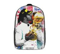 XJmoney Children's Backpack, Schoolbag F1 Poster Large Capacity Students Bookbag Rucksack Knapsack for Boys Girls Adults Teen 17inch