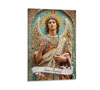 XJmoney Saint Raphael Archangel Wall Canvas for Living Room Kitchen Home Decorations 08x12inch(20x30cm) Canvas Pictures for Wall