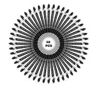XJone 48 PCS Personalised Custom Pens Bulk, Customised Engraving Ballpoint Pens with Stylus Name Logo Message, Gift Ideas for Birthday Graduation(Medium Point, Black Ink)