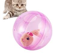 XJouets Animaux Interactifs - Jeu De Balle À Roulement Automatique 4,13x2,36x1,97 Pouces | Simulation Hamster En Plush Pour Chat, Chien, Lapin, Enfant, Fille Et Garçon, Maison, Salle Jeux, Mat
