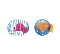 XJPXFQ 10-1Pcs Cat Toy Balls Spring Plush Mouse in Cage Within Sand Interactive Dog Cat Mouse Toy Colorful Home Pet Accessories(Random Color A,10PCS)