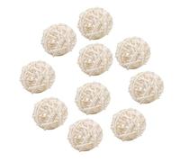 XJPXFQ 10 Pcs Pet Toy Latex Balls Colorful Chew For Dogs Cats Puppy Kitten Soft Elastic Cat Toys For Indoor Cats To Chase(Rattan Balls wh)