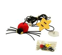 XJPXFQ Cat Toy Hanging Door To Pet Relieve Depression Swinging Hanging Elastic Rope Feather Playing StickBall Spider Toys(1)
