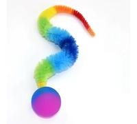 XJPXFQ Cat Worm Toy Wiggly Balls CatToys Cat Chewing Toys Bouncy Ball Kitten Bite Playing Plush Toys Cat Interactive Toy(1)
