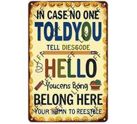 XJPXFQ Funny Retro Tin Sign A Poster With A Quote On It That Says In Case No One Told You Today Metal Poster Plaques Home Decoration Canvas Painting Poster 12X8Inch