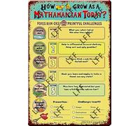 XJPXFQ Wall Decor Tin Sign A Poster Explaining How To Grow As A Mathematician Today Metal Tin Poster For Living Room Decor Home Decor Office Decor Farmhouse Decor Church 8X12 Inch