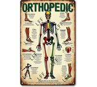 XJPXFQ Wall Decor Tin Sign An Illustration Of The Bones Of A Human Leg And Foot Metal Tin Poster For Living Room Decor Home Decor Office Decor Farmhouse Decor Church 8X12 Inch