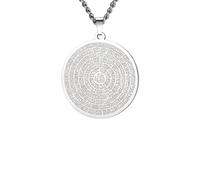 XJPXGIND 99 Names of Allah Necklace Islamic Muslim Arabian Calligraphy Ayatul Kursi Pendant Religious Jewelry