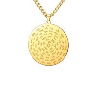 XJPXGIND Ancient 72 Names of God Necklace Jewish Bible Hexagram Kabbalah Pendant Laser Engraved Jewelry