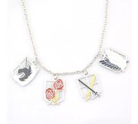 XJPXGIND Anime Attack On Titan Charms Pendant Necklace Wings of Liberty Freedom Scouting Legion Eren Necklace for Women Men Jewelry