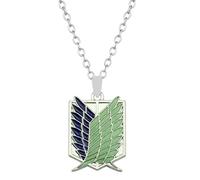 XJPXGIND Attack on Titan glowing Necklace Pendants Wings Of Liberty Scouting Legion Chain Jewelry Pendant Glow In The Dark