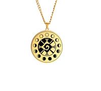 XJPXGIND Azulejo Symbol of Mayan Deity Hunab ku Pendant Necklaces Jewelry Men Talisman Necklaces