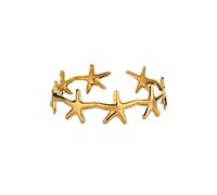 XJPXGIND Brazalete de estrella de mar para mujer Brazalete de brazalete de estrella de color dorado femme Moda estética Boho Joyería impermeable Regalos de moda