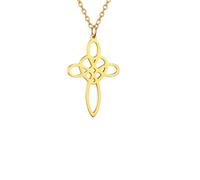 XJPXGIND Celtic Knot Cross Necklace Religious Infinity Love Irish Trinity Knot Pendant Lucky Amulet
