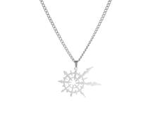 XJPXGIND Chaos Star Pendant Necklace Magic Symbol Mark of Chaos Men Talisman Punk Jewelry