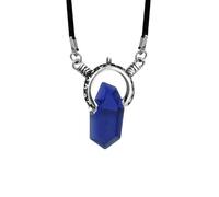 XJPXGIND Dmc Devil May Cry 5 Dante Pendant Necklace Red Blue Gem Cosplay Necklaces Long Rope Chain Vintage Gifts for Men