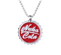 XJPXGIND Game Series Cola Red Pendant Necklace Cola Fallout Bottle Cap Creative Men's Necklace Pendant