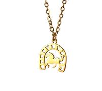 XJPXGIND Good Luck Horseshoe Charm Necklace Minimalism Pendant Couple Jewelry Anniversary Valentine's Day Gift
