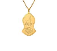 XJPXGIND Islamic Calligraphy Nalayn Necklace The Blessed Sandals of The Prophet Muhammad (Peace Be Upon Him)