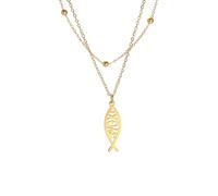 XJPXGIND Jesus Fish Ichthys Symbol Necklace Religious Gifts Amulet of Friendship and Love Christian Jewelry