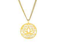XJPXGIND Lotus Flower of Life Necklace Women Jewelry Buddhism Peace Symbol Yoga Meditation Amulet Pendant