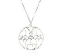 XJPXGIND Lucifer Lilith Double Seal Pendant With Staves Luciferian Satanic Amulet Talisman Necklace Gifts