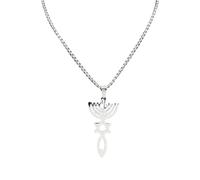 XJPXGIND Messianic Charm Pendant Necklace Silver Color Tone Seal Grafted in Jewish Hebrew roots Jewelry moda mujer