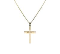 XJPXGIND Prayer Religious Cross Pendant Necklace for Women Men Gold Color Fashion Amulet Men's Chain Necklace Jewelry