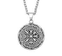 XJPXGIND Punk Vintage Viking Compass Pendant Nordic Runes Necklace For Men Women Amulet Jewelry Gifts Dropshipping