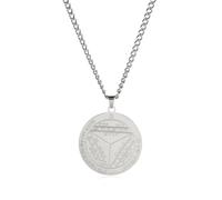 XJPXGIND Retro Seal of Solomon Good Luck Wealth Career Round Necklaces Protection Seventh Pentacle of Saturn Amulet Charm Jewelry