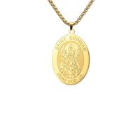 XJPXGIND Saint Cyprian Medal Necklace Powerful Prayers and Conjurings Michaelmas Catholic Amulet Jewelry