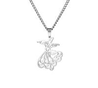 XJPXGIND Sama Dance Necklace Whirling Dervish Necklace Semazen Pendant Religious Jewelry New Year Gift