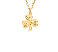 XJPXGIND Shamrock Lucky Necklace Three Leaf Heart Trinity Knot Irish St Patrick Symbol Charm Religious Amulet