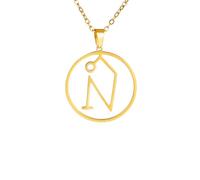XJPXGIND Sigil of Archangel Uriel Symbol Necklace Chain Angel Ariel Pendant Necklaces Pretection Amulet Jewelry