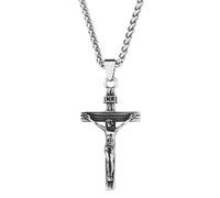 XJPXGIND Small Size Vintage Jesus Cross Necklace Men And Women Biker Amulet Pendant Fashion Jewelry Gifts Dropshipping