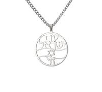 XJPXGIND Star of David Am Yisrael Chai Necklace Israel Chai Symbol Hebrew Blessing Judaica Amulet Jewish Jewelry